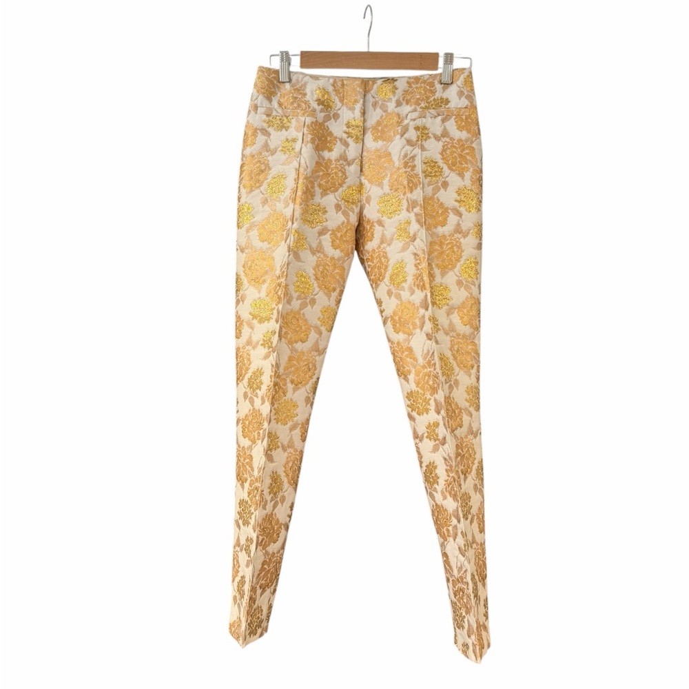 Tara Jarmon Paris Metallic Floral Jacquard Trousers – FR 36 (US 4)